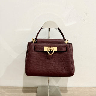 NWT Parisa Wang Madison Micro Top Handle Bag with Crossbody Strap Burgundy