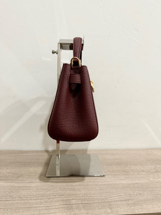 NWT Parisa Wang Madison Micro Top Handle Bag with Crossbody Strap Burgundy