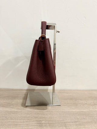 NWT Parisa Wang Madison Micro Top Handle Bag with Crossbody Strap Burgundy