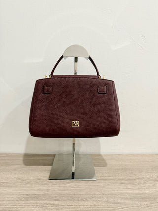 NWT Parisa Wang Madison Micro Top Handle Bag with Crossbody Strap Burgundy