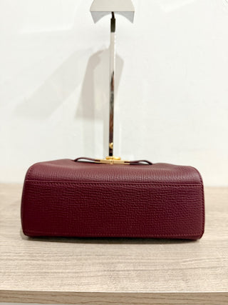 NWT Parisa Wang Madison Micro Top Handle Bag with Crossbody Strap Burgundy