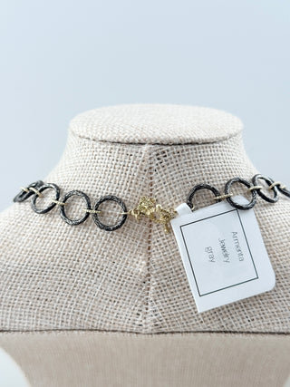 Armenta Armenta grey sterling silver and gold chain necklace with pendant