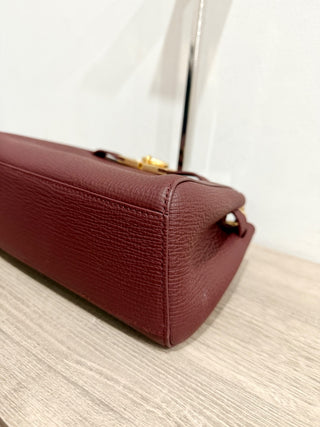 NWT Parisa Wang Madison Micro Top Handle Bag with Crossbody Strap Burgundy