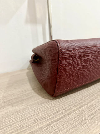 NWT Parisa Wang Madison Micro Top Handle Bag with Crossbody Strap Burgundy