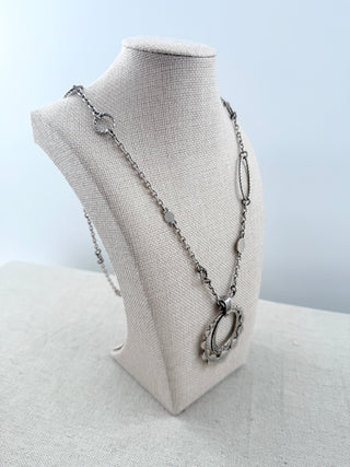 John Hardy long sterling silver necklace with large pendant