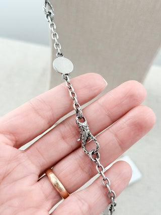 John Hardy long sterling silver necklace with large pendant
