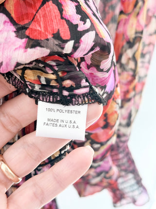 MISA floral boho mini dress, S