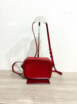 Saint Laurent Small Grain de Poudre Classic Monogram Camera Bag Red