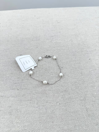 Tiffany vintage silver and pearl bracelet