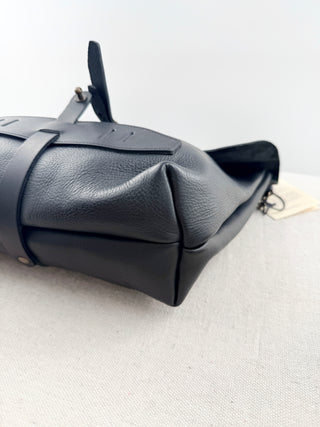 Bleu de chauffe leather messenger bag