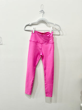 NWT Beyond Yoga Spacedye Leisure High Rise Midi Legging Pink Heather Women's XS