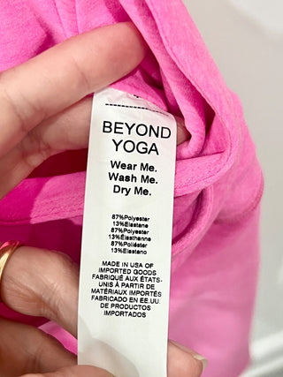 NWT Beyond Yoga Spacedye Leisure High Rise Midi Legging Pink Heather Women's XS