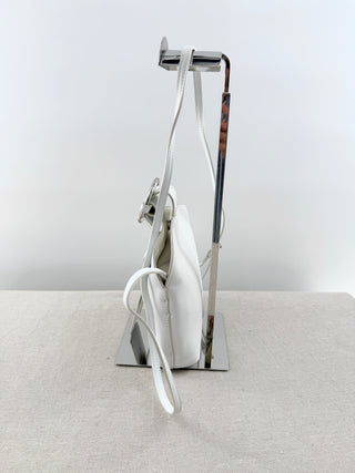 Parisa Wang Small leather bag with silver ring buckle detail