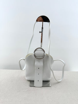 Parisa Wang Small leather bag with silver ring buckle detail
