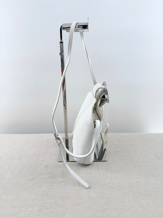 Parisa Wang Small leather bag with silver ring buckle detail