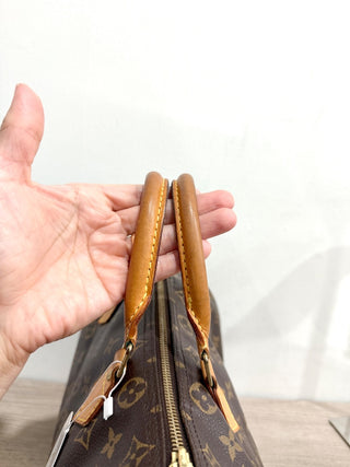 Louis Vuitton 1990 Speedy 30 Monogram Canvas Boston Handbag Brown