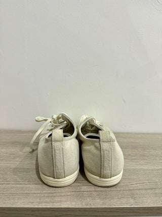 Chanel Suede Lace Up Low Top Comfort Sneakers Shoes Nude Women's Size 39 / US 9
