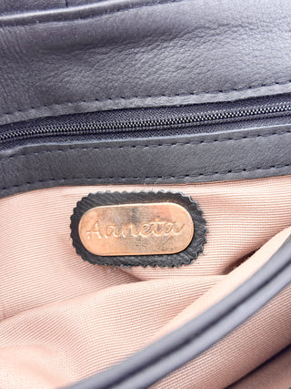 Aaneta flap faux leather bag with wristlet