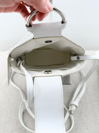 Parisa Wang Small leather bag with silver ring buckle detail