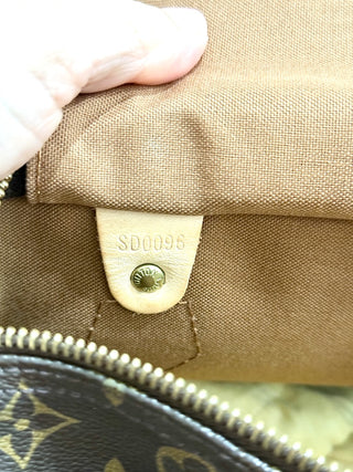 Louis Vuitton 1990 Speedy 30 Monogram Canvas Boston Handbag Brown