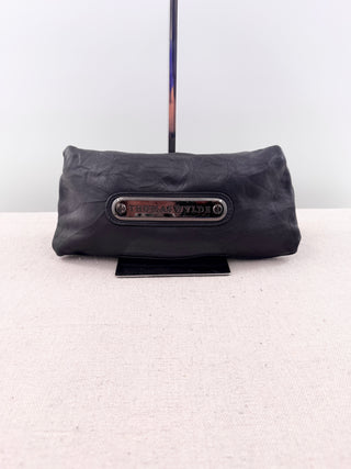 Thomas Wylde leather clutch bag with embellished scorpion design