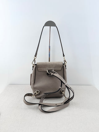 Chloe faye backpack leather and suede bag