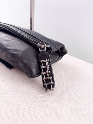 Thomas Wylde leather clutch bag with embellished scorpion design