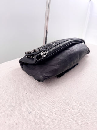Thomas Wylde leather clutch bag with embellished scorpion design