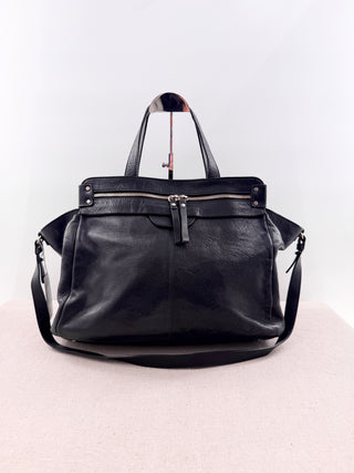 Sezane Sacha leather satchel bag