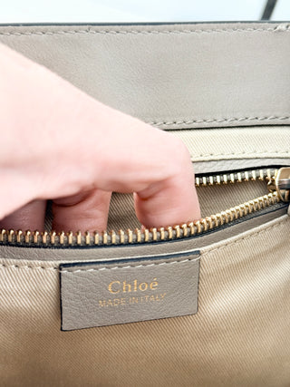 Chloe faye backpack leather and suede bag