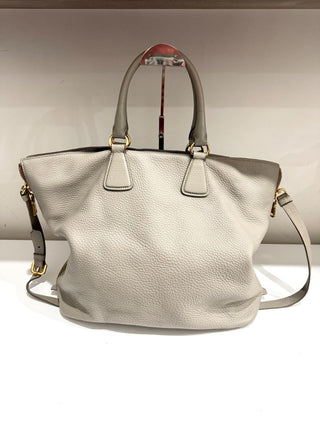 Prada large leather tote bag