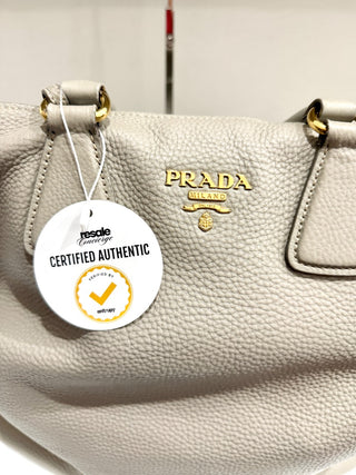 Prada large leather tote bag