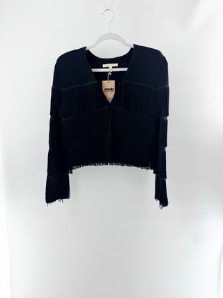 Maje knit fringe open blazer jacket, 1 / S