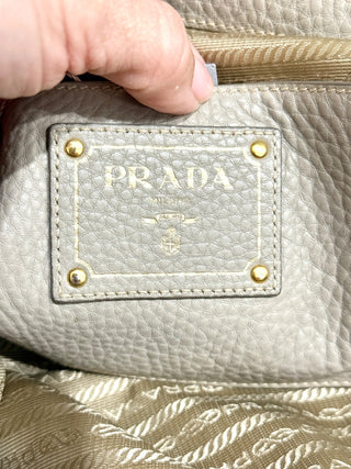 Prada large leather tote bag