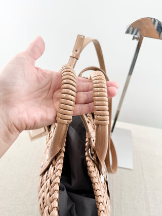 Balenciaga bistro basket patent faux leather bag