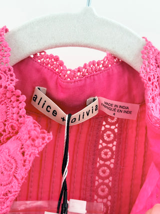 Alice & Olivia eyelet mini dress, 4