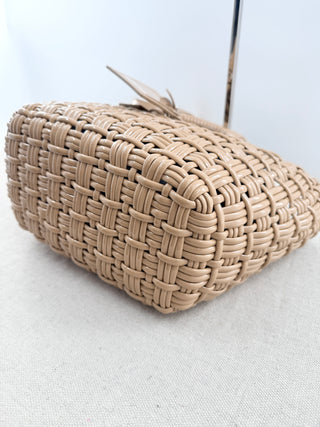 Balenciaga bistro basket patent faux leather bag