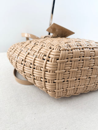 Balenciaga bistro basket patent faux leather bag
