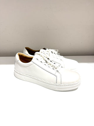 NWOT Tony Bianco X Revolve Qai Leather Lace Up Sneakers Milk Women's Size 9