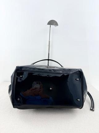 Burberry patent leather bilmore large bag