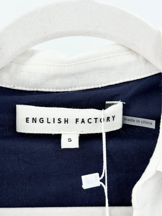 English Factory linen mini dress with collar, S