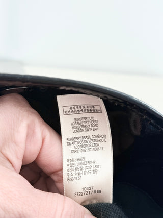 Burberry patent leather bilmore large bag