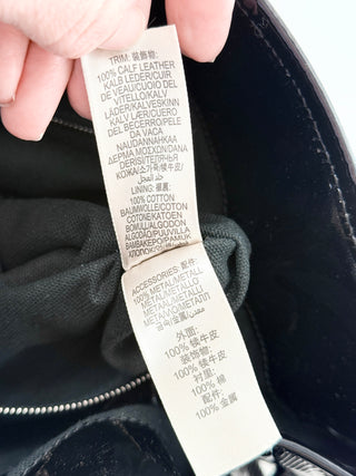 Burberry patent leather bilmore large bag