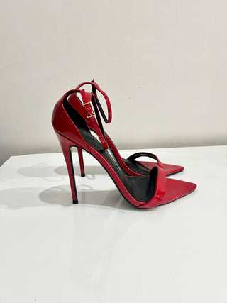 Femme LA Amiri Patent Vegan Leather D'orsay Sandal Rouge Red Women's Size 39
