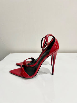 Femme LA Amiri Patent Vegan Leather D'orsay Sandal Rouge Red Women's Size 39