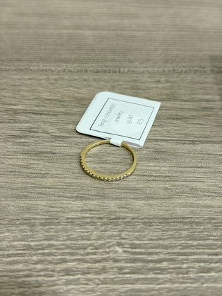 Ring Concierge Stackable Pave Diamond Ring 14k Yellow Gold Women's Size 8.5