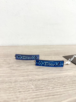 Dior 2 x vintage acrylic rhinestone barrettes for hair