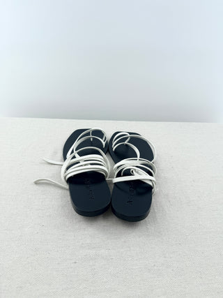 A EMERY leather sandals with wrap strap, 40
