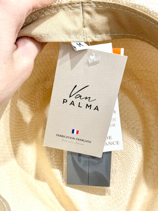 NWT Van Palma Livy Straw Wide-Brim Rancher Hat Natural M