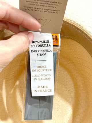 NWT Van Palma Livy Straw Wide-Brim Rancher Hat Natural M